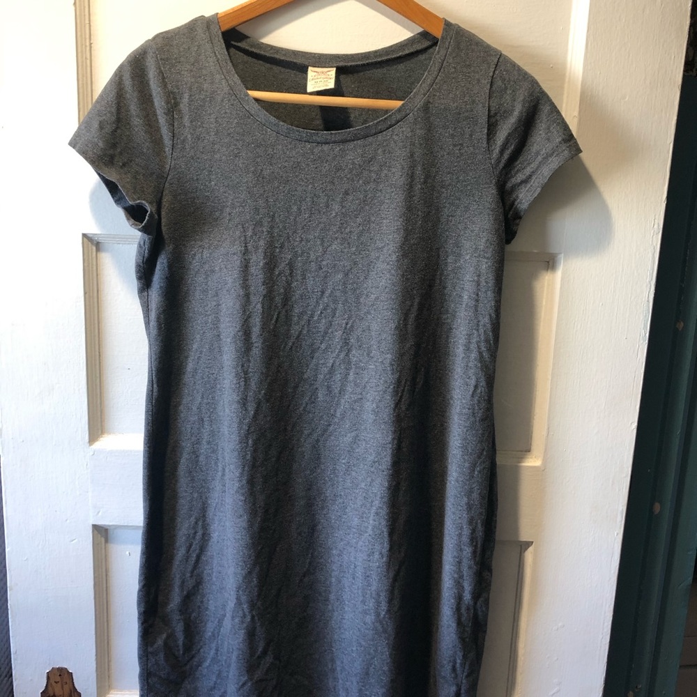 Heather gray t-shirt dress